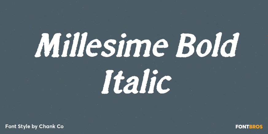 Millesime Bold Italic Poster