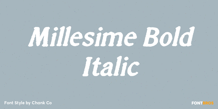 Millesime Bold Italic Poster