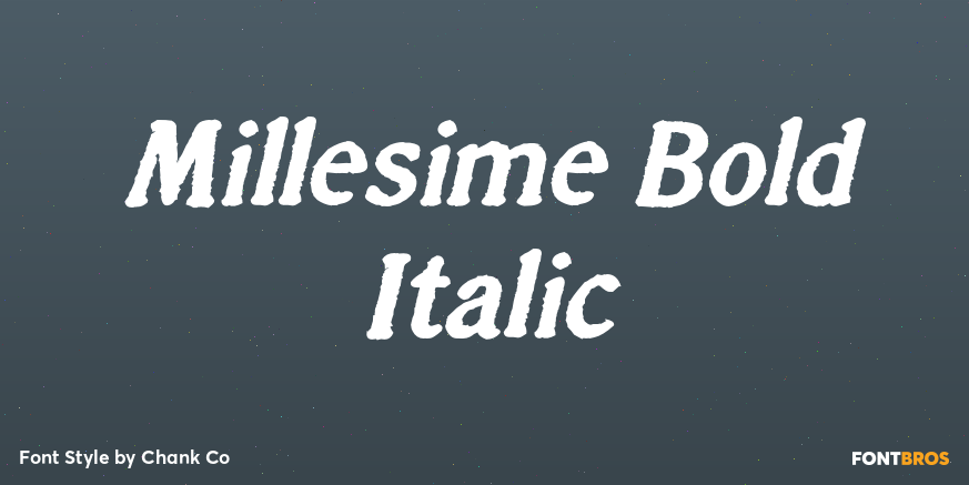 Millesime Bold Italic Poster