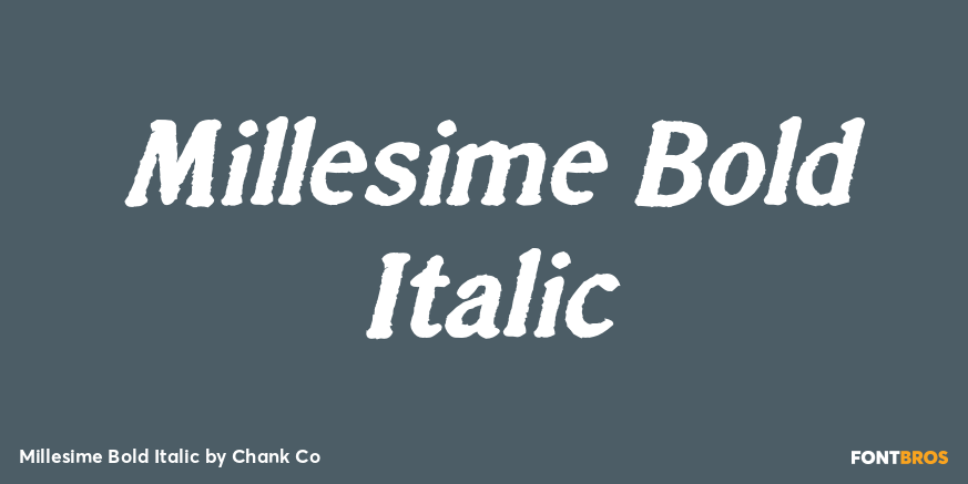 Millesime Bold Italic Poster
