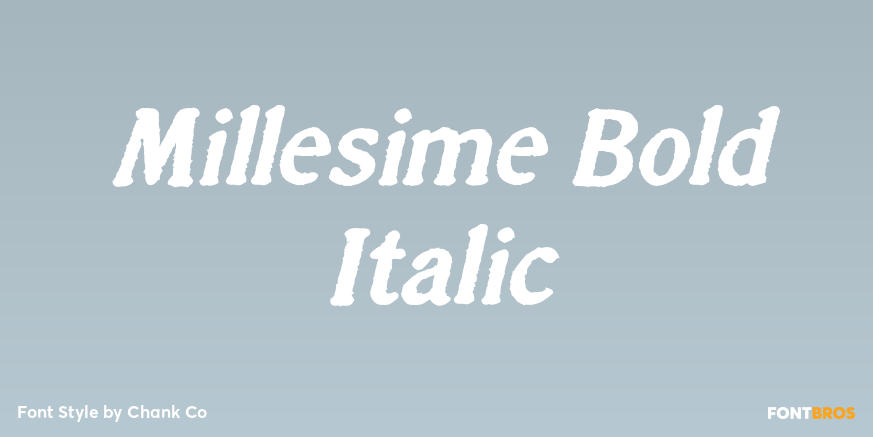 Millesime Bold Italic Poster