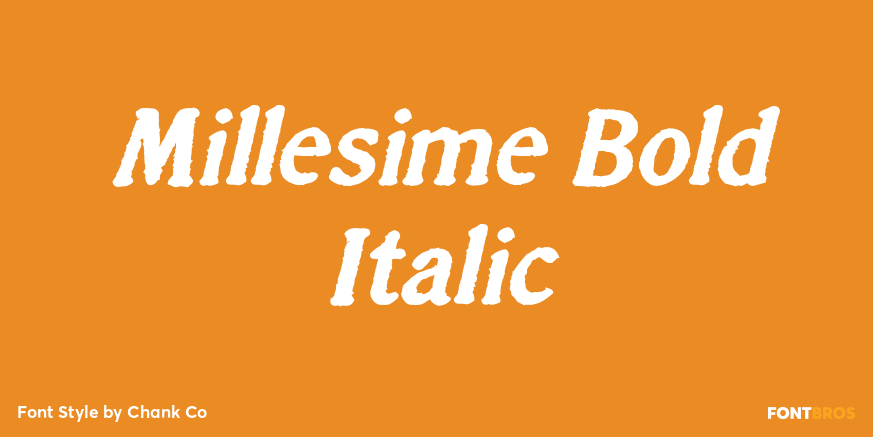 Millesime Bold Italic Poster