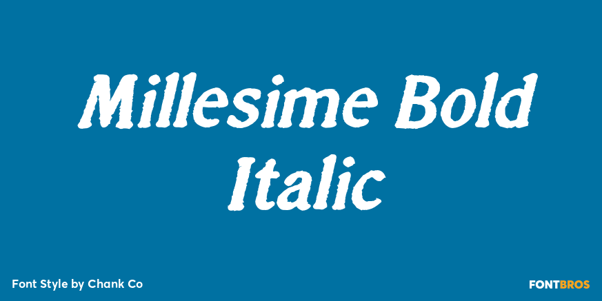 Millesime Bold Italic Poster