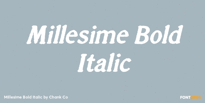 Millesime Bold Italic Poster
