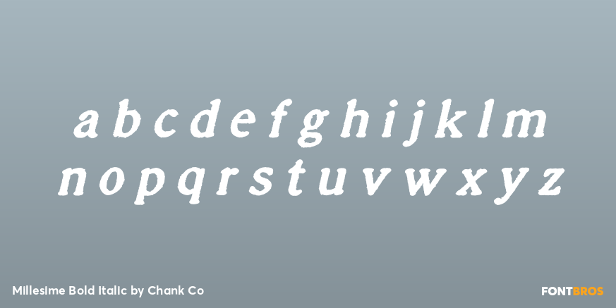 Millesime Bold Italic Font Poster #3