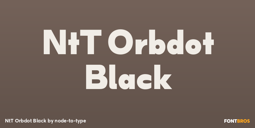 NtT Orbdot Black Font Poster