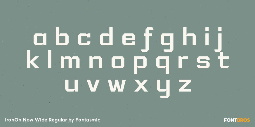 IronOn Now Wide Regular Font Poster #3