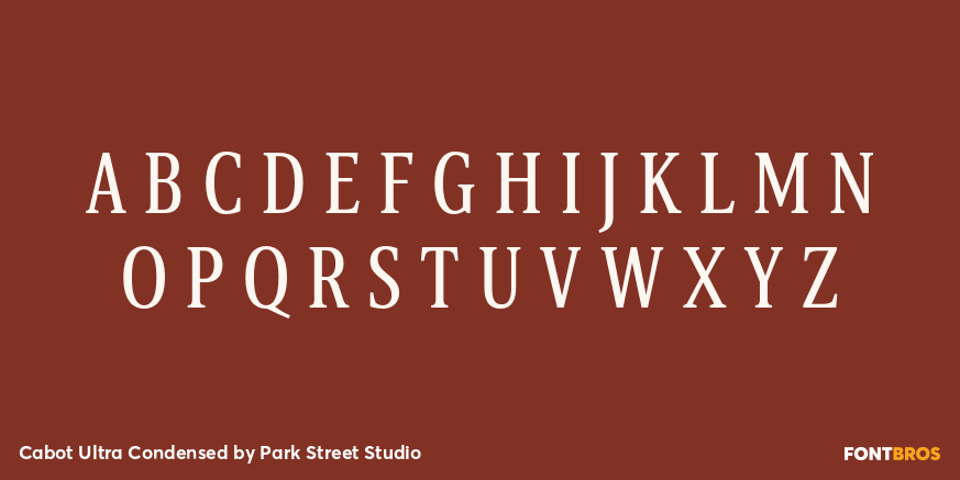 Cabot Ultra Condensed Font Poster #1