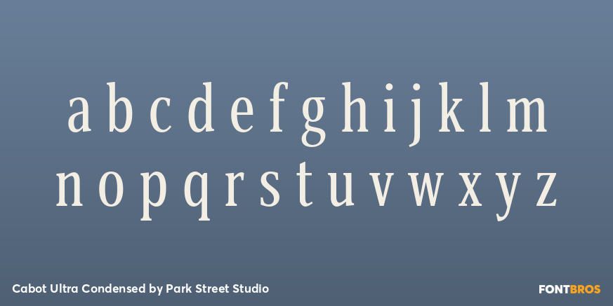 Cabot Ultra Condensed Font Poster #1