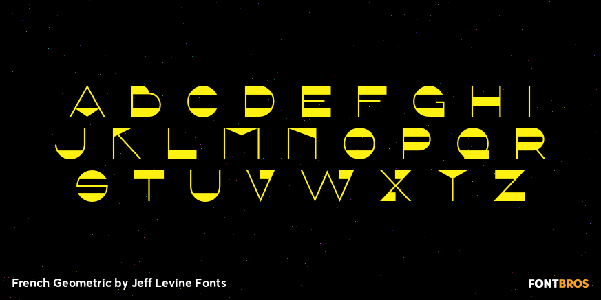 French Geometric Font Poster #3