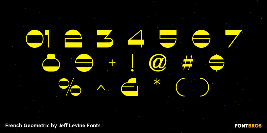 French Geometric Font Poster #4