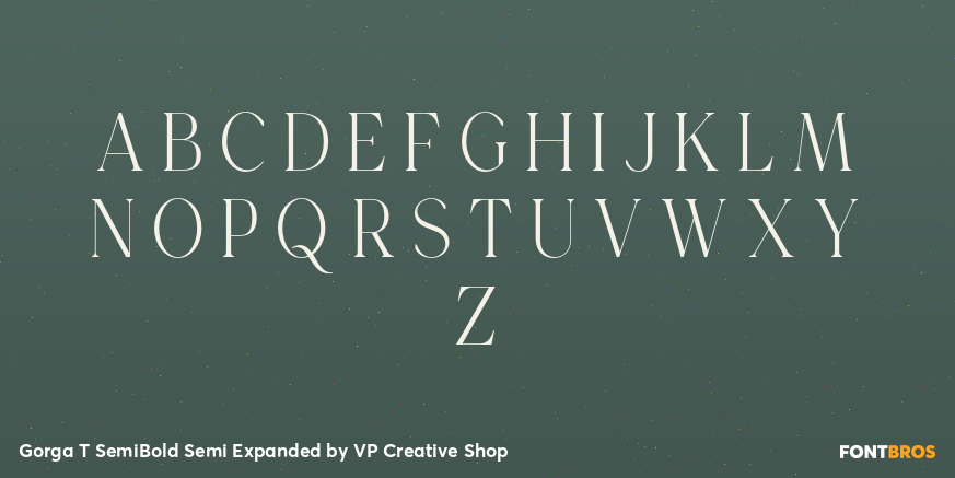 Gorga T SemiBold Semi Expanded Font Poster #2