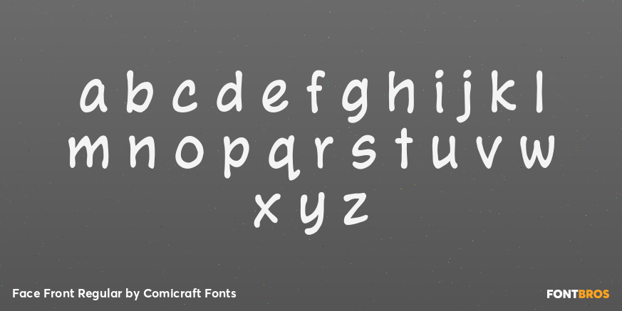 Face Front Regular Font Poster #3