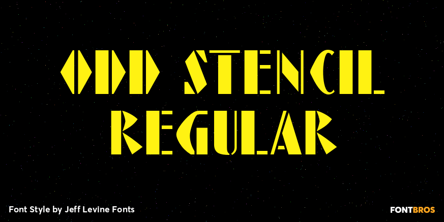 Odd Stencil Regular Font Poster #1