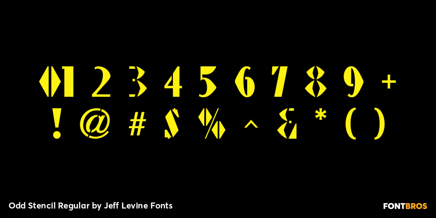 Odd Stencil Regular Font Poster #4