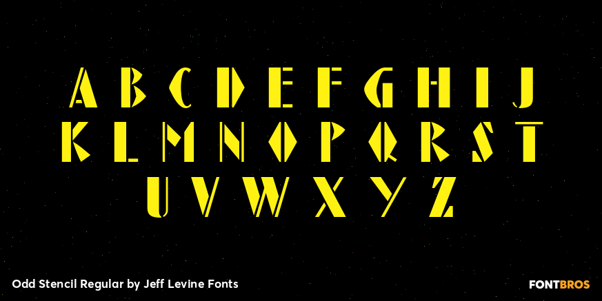 Odd Stencil Regular Font Poster #2