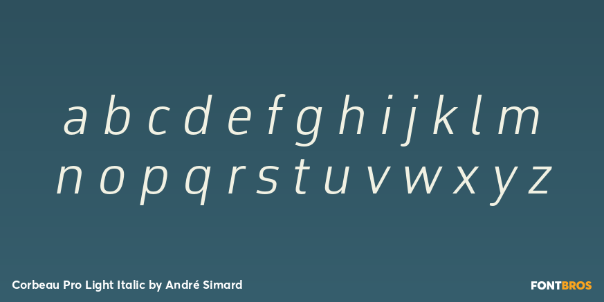 Corbeau Pro Light Italic Font Poster #1