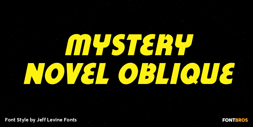 Mystery Novel Oblique Font Poster #1