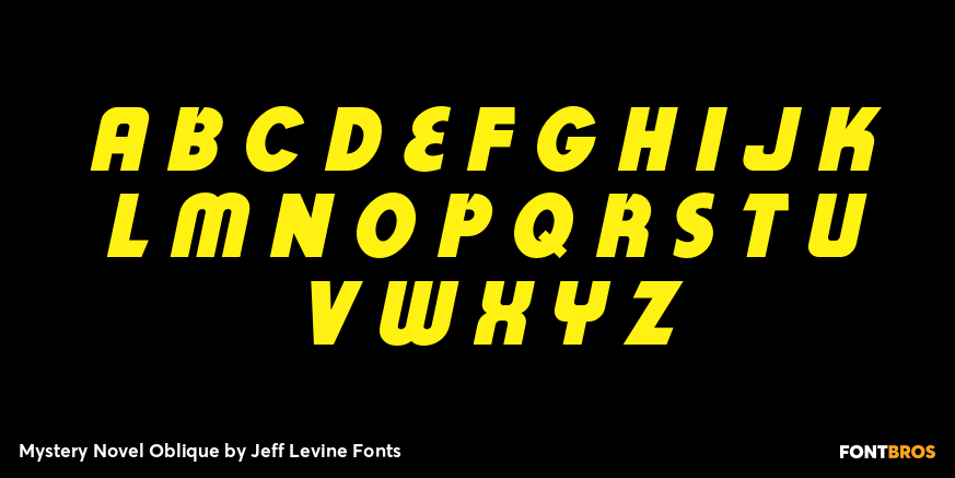 Mystery Novel Oblique Font Poster #3