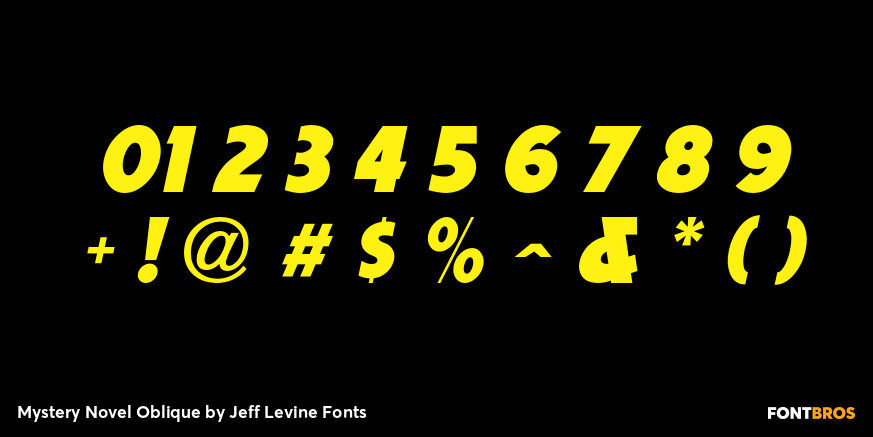 Mystery Novel Oblique Font Poster #4