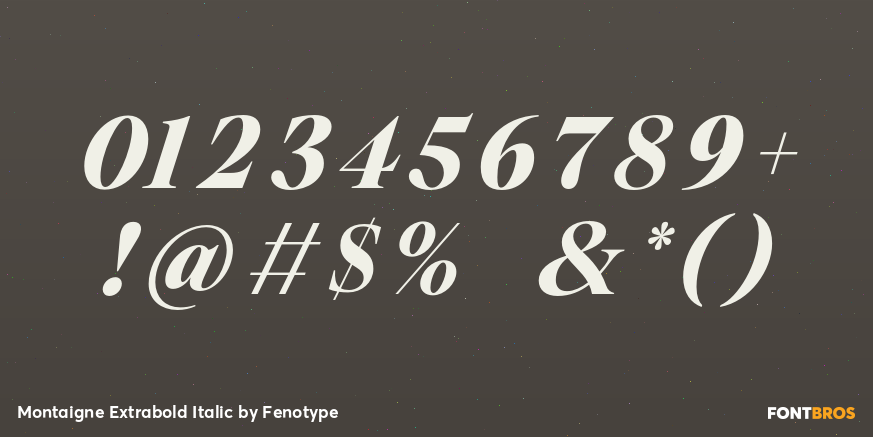 Montaigne Extrabold Italic Font Poster #1