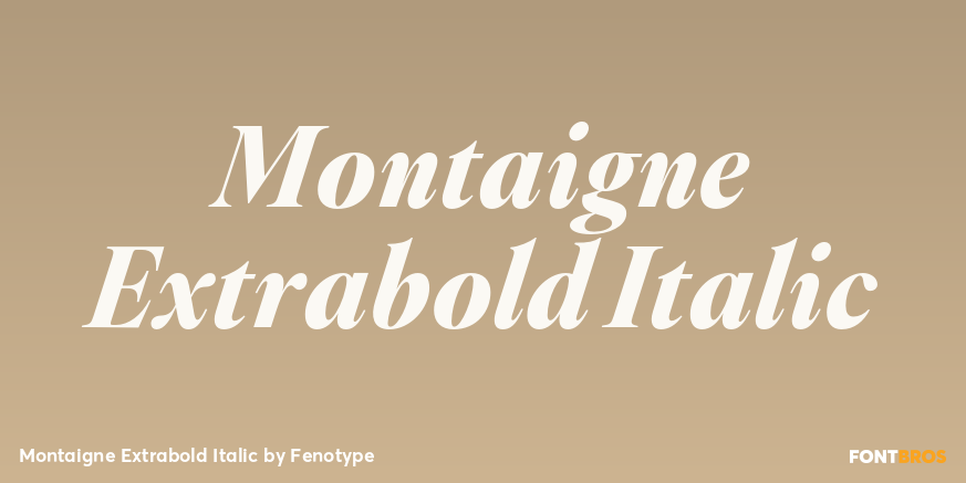 Montaigne Extrabold Italic Font Poster #1