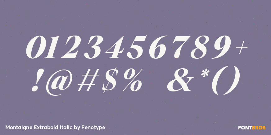 Montaigne Extrabold Italic Font Poster #4