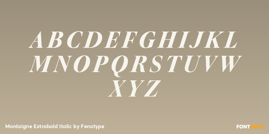 Montaigne Extrabold Italic Font Poster #1
