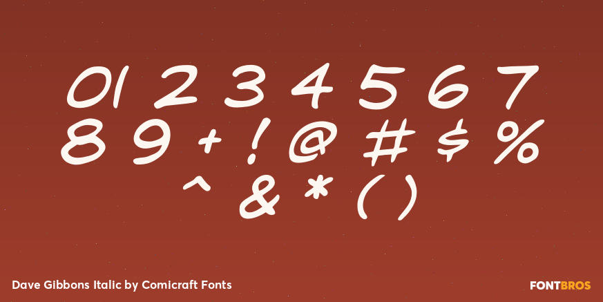 Dave Gibbons Italic Font Poster #4