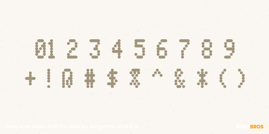 Data Error Horiz AOE Pro Bold Font Poster #1