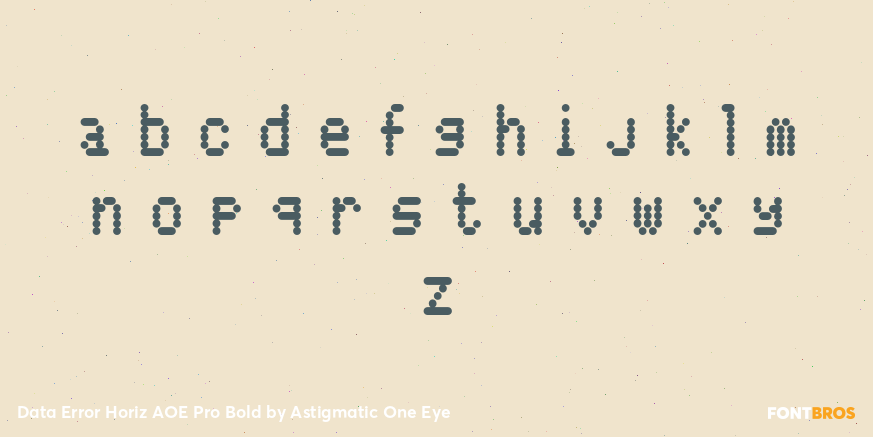 Data Error Horiz AOE Pro Bold Font Poster #3