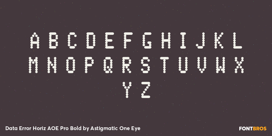 Data Error Horiz AOE Pro Bold Font Poster #1
