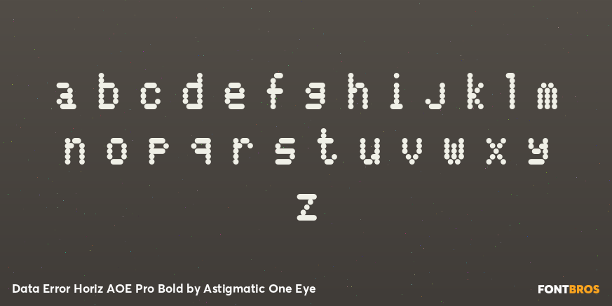 Data Error Horiz AOE Pro Bold Font Poster #1