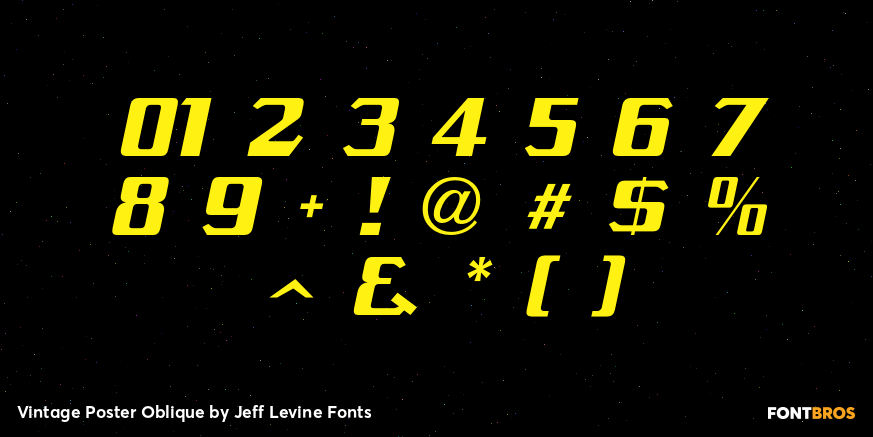 Vintage Poster Oblique Font Poster #4