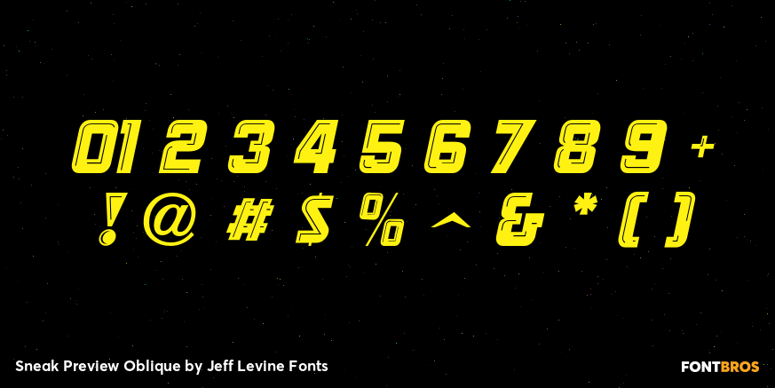 Sneak Preview Oblique Font Poster #4