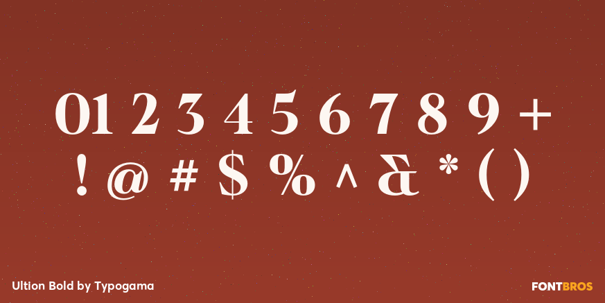 Ultion Bold Font Poster #1