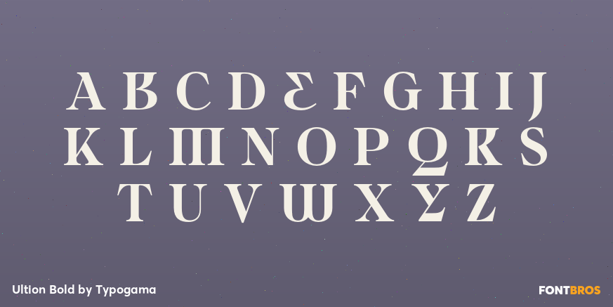 Ultion Bold Font Poster #2