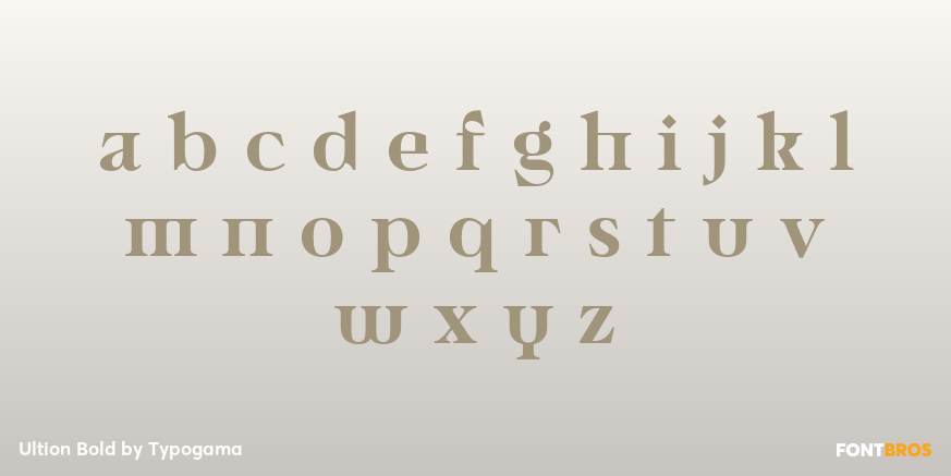 Ultion Bold Font Poster #3