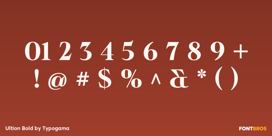 Ultion Bold Font Poster #4