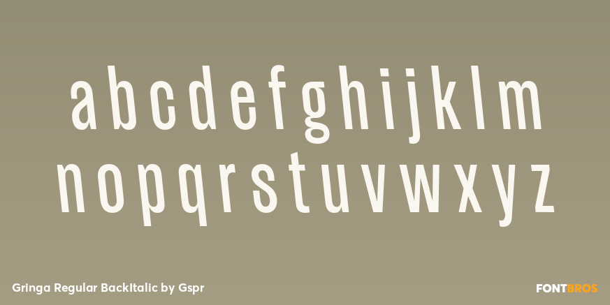 Gringa Regular BackItalic Font Poster #3