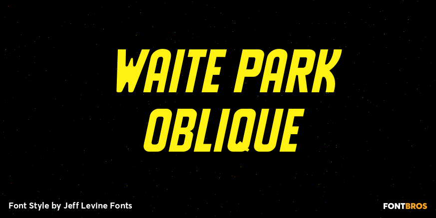 Waite Park Oblique Font Poster #1