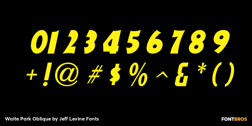 Waite Park Oblique Font Poster #4