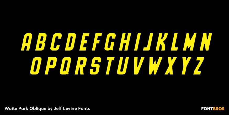 Waite Park Oblique Font Poster #2