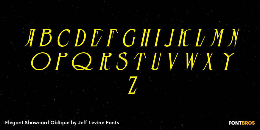 Elegant Showcard Oblique Font Poster #3