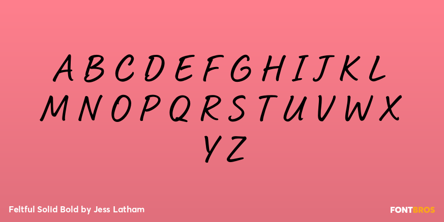 Feltful Solid Bold Font Poster #2