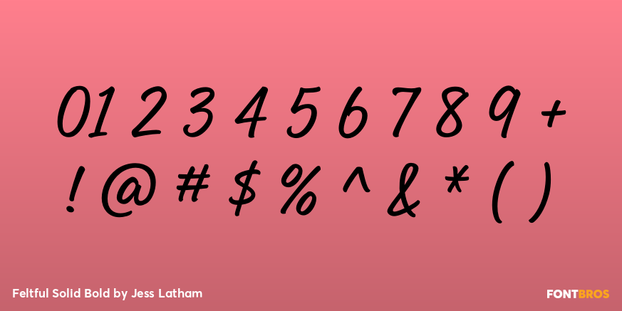 Feltful Solid Bold Font Poster #4