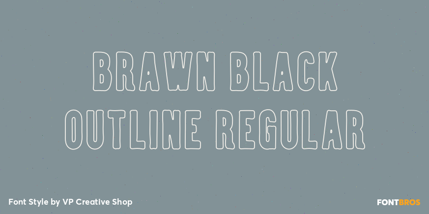Brawn Black Outline Regular Poster