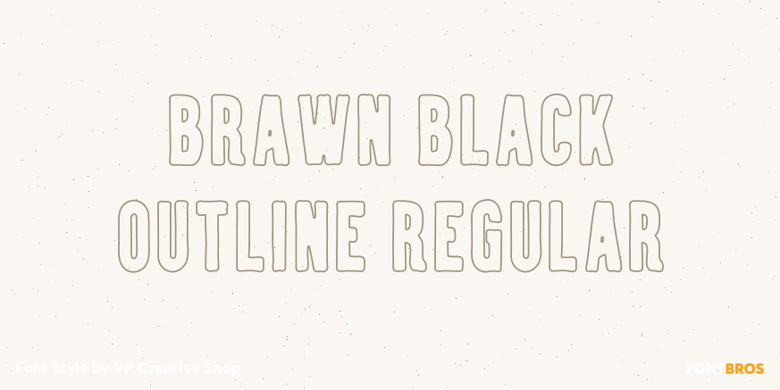 Brawn Black Outline Regular Poster