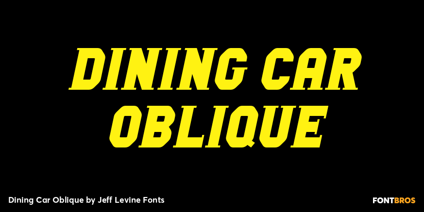 Dining Car Oblique Font Poster #1
