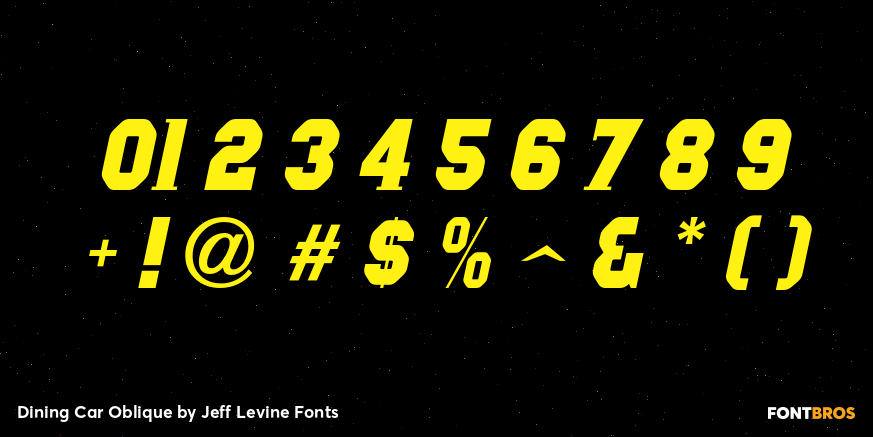 Dining Car Oblique Font Poster #4